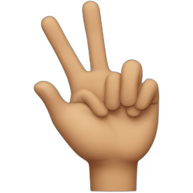 crazy emoji two fingers sign emoji