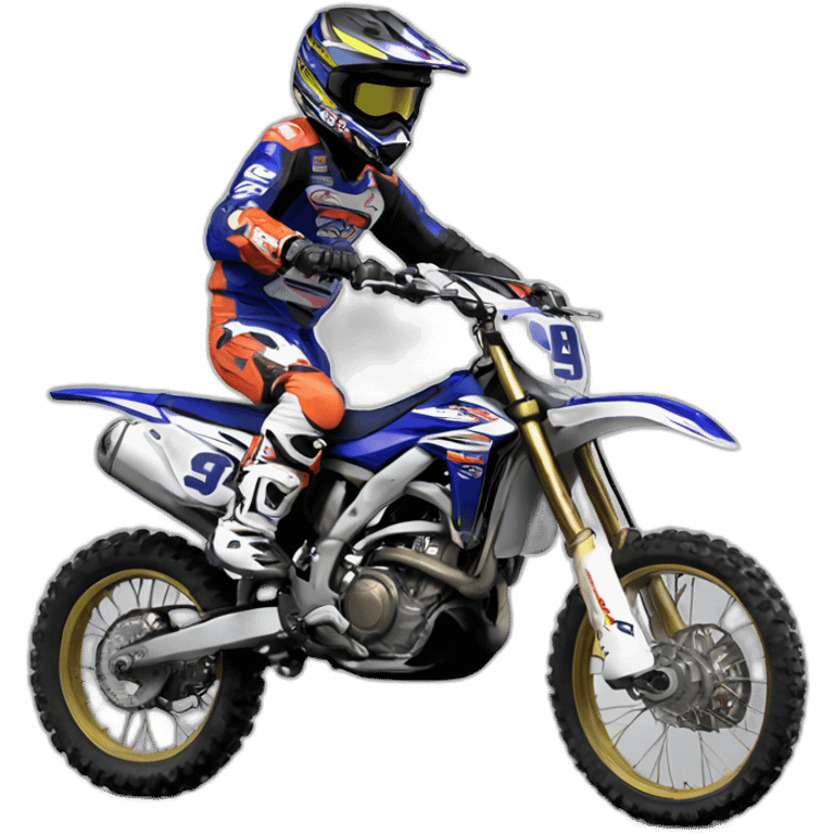 Motocross yamaha  emoji