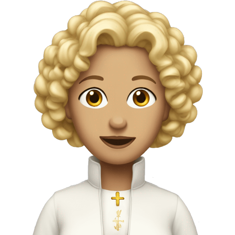 popey lady with curly blond hair emoji