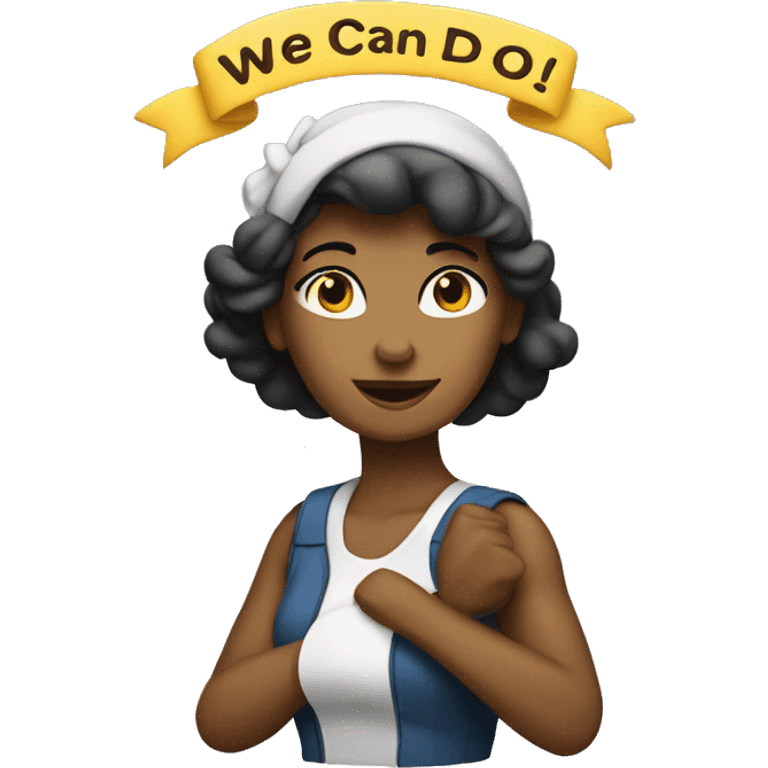 we can do it woman poster emoji