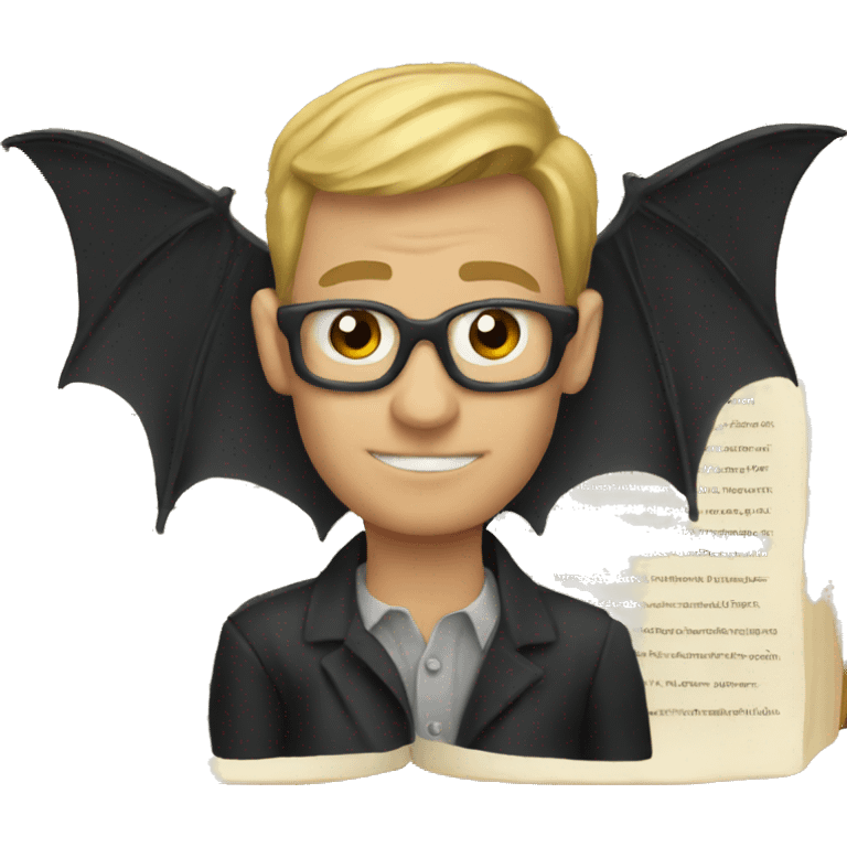 bat writer book emoji