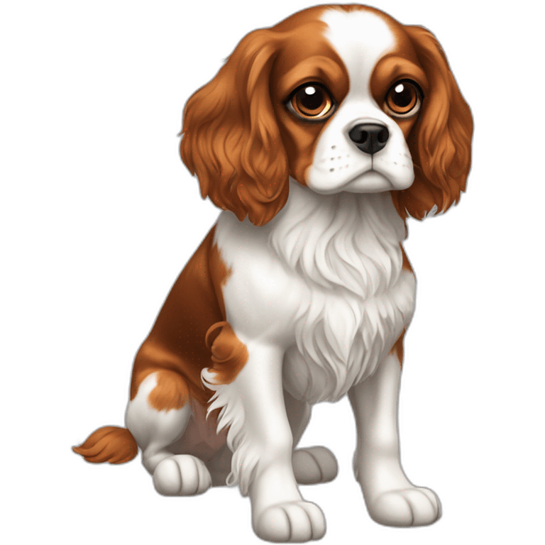 dog Cavalier King Charles Spaniel full body emoji