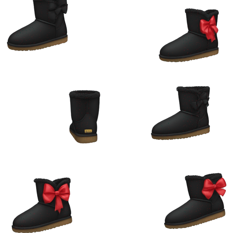 black uggs with bows emoji