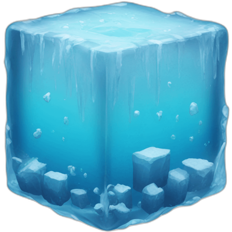 Water frozen cube emoji