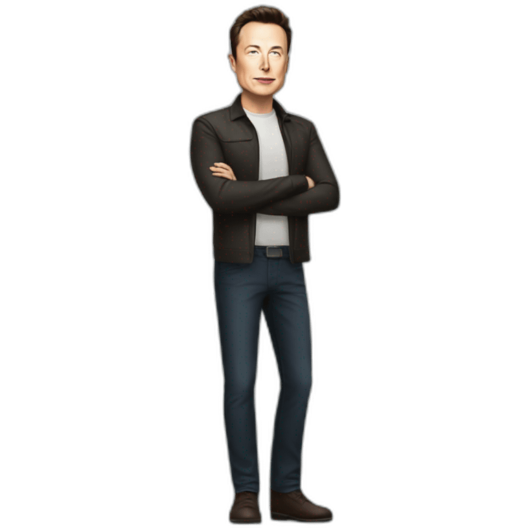 Elon musk standing full body emoji