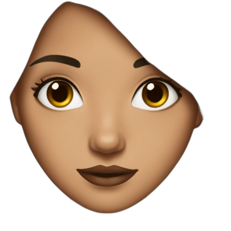 fille brune make up emoji