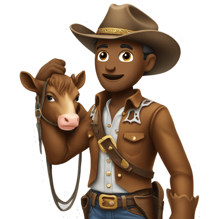 Cow boy on a horse emoji