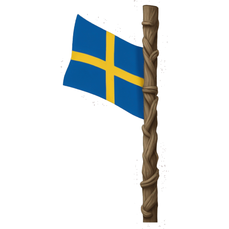 A midsummer pole with a swedish flag on top emoji