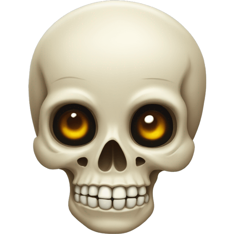 A skull rizzing emoji