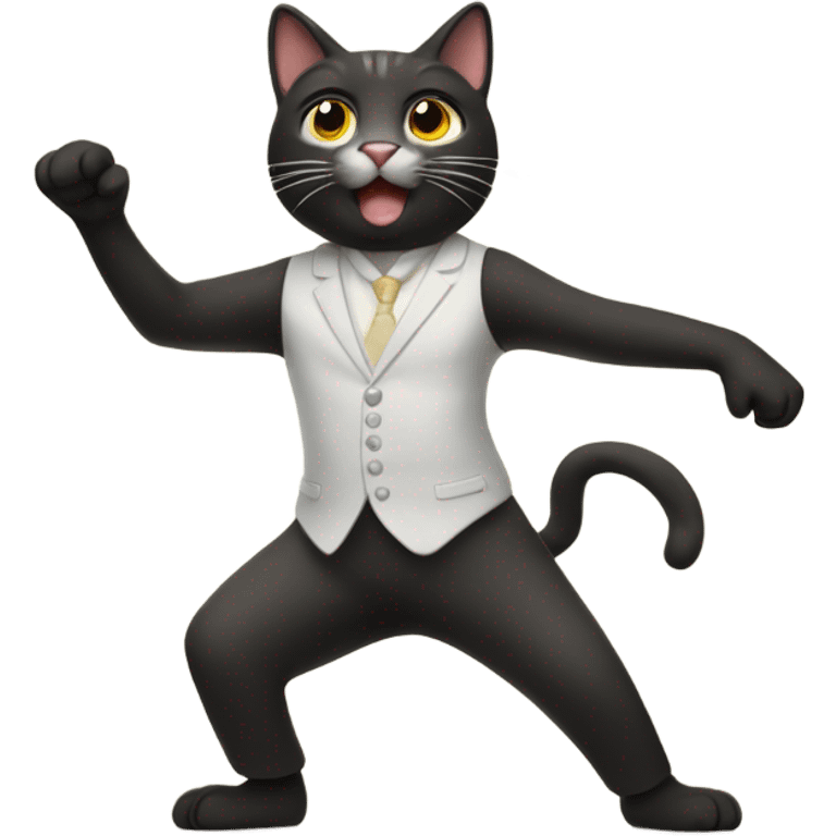 A dancing cat emoji  emoji