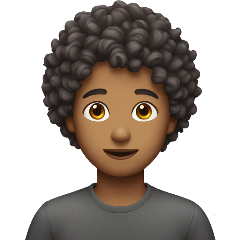 Boy with curly hair emoji