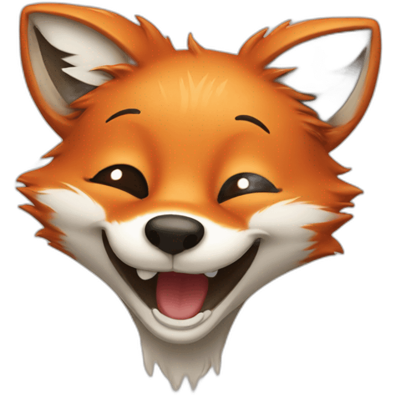 Happy Fox laughing with tears emoji