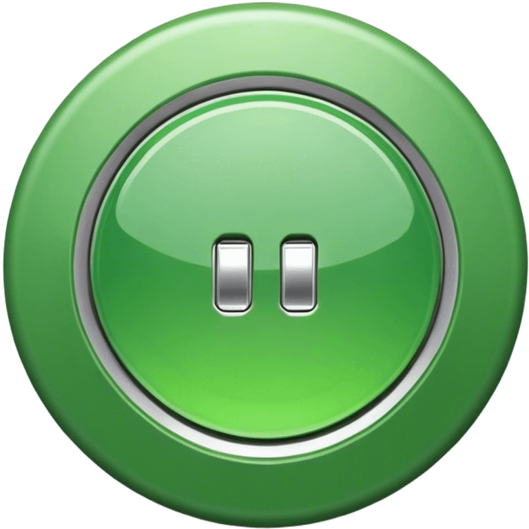 Green button top view emoji