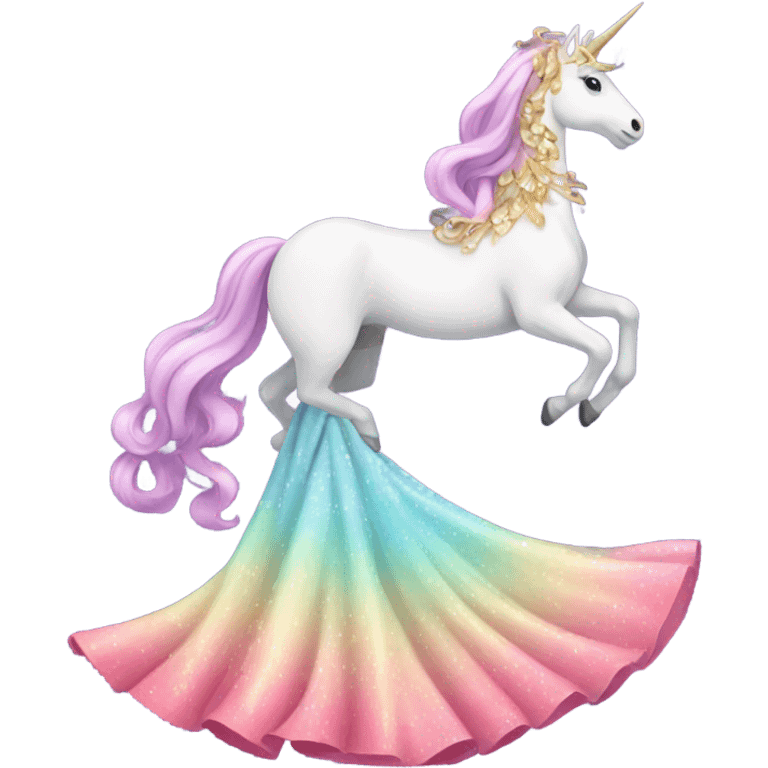 Unicorn in dress emoji