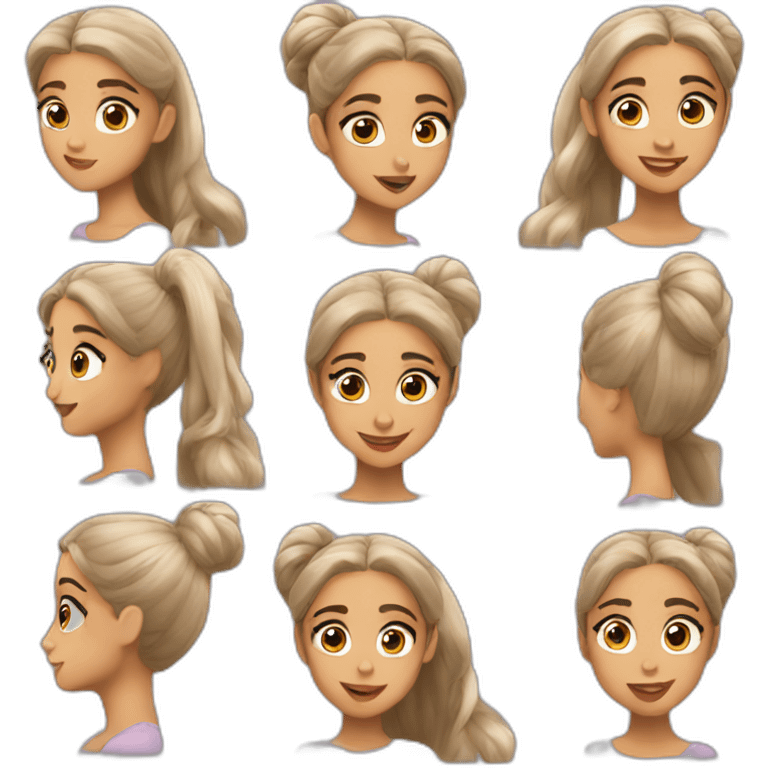 Ariana GRANDE positions emoji