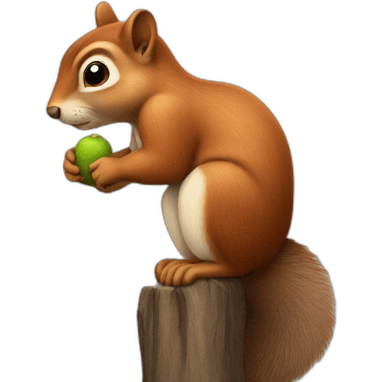 Squirrel thinker seriously  emoji