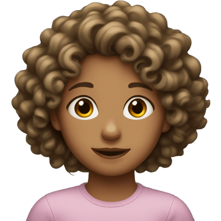 A girl with curls emoji