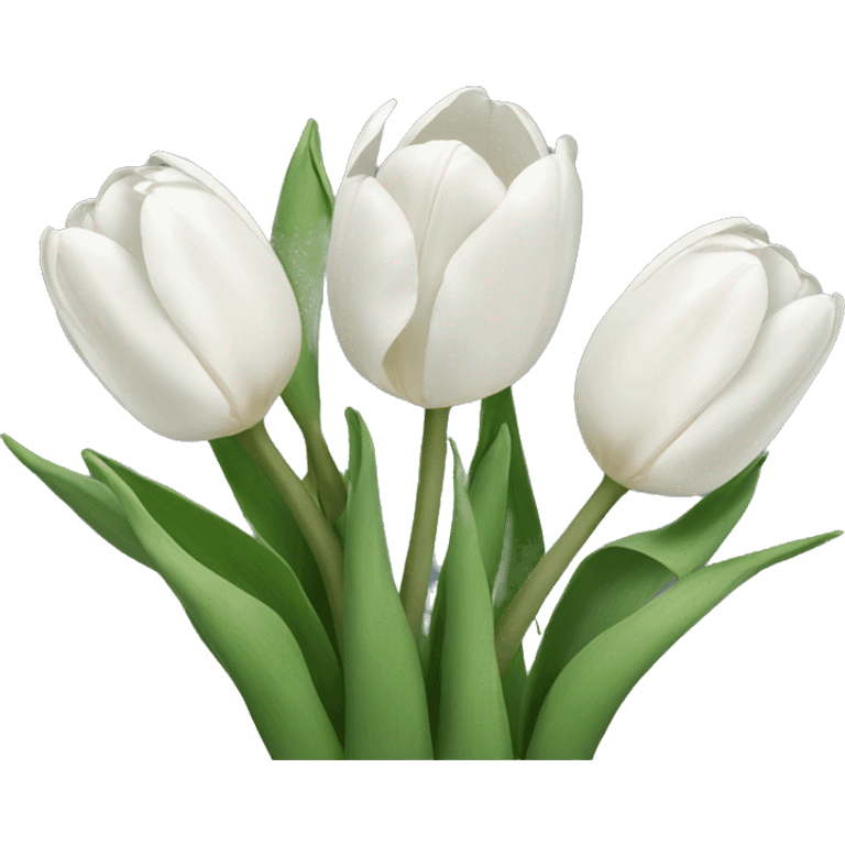 Bunch of white tulips emoji