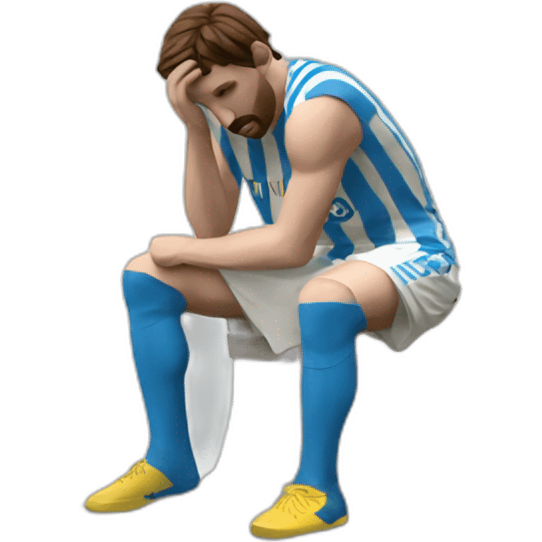 Messi greek statue feeling sick emoji