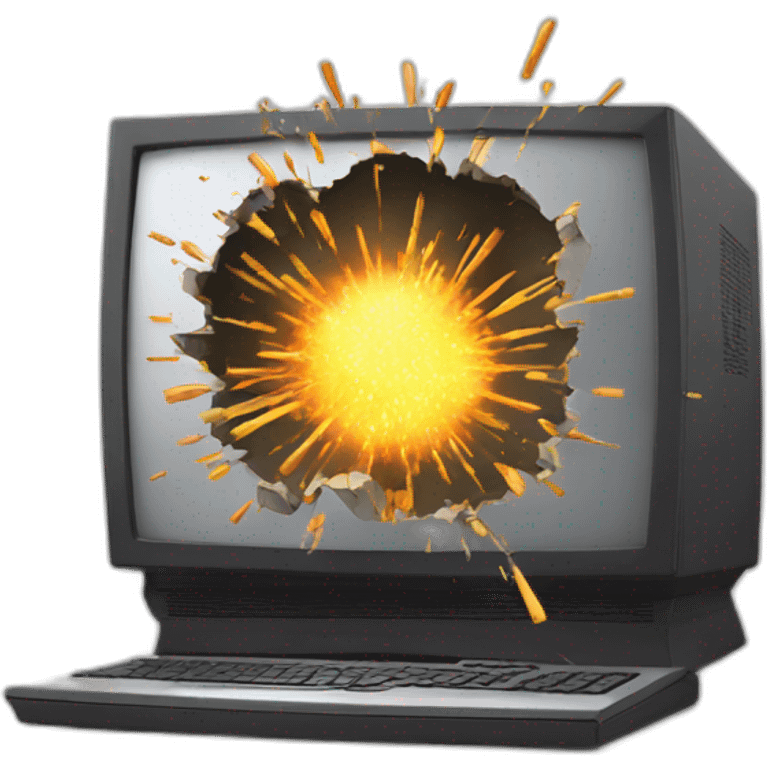 exploding computer emoji