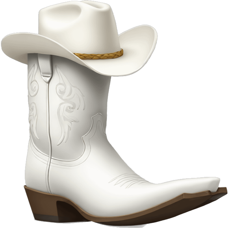 white cowboy boot emoji