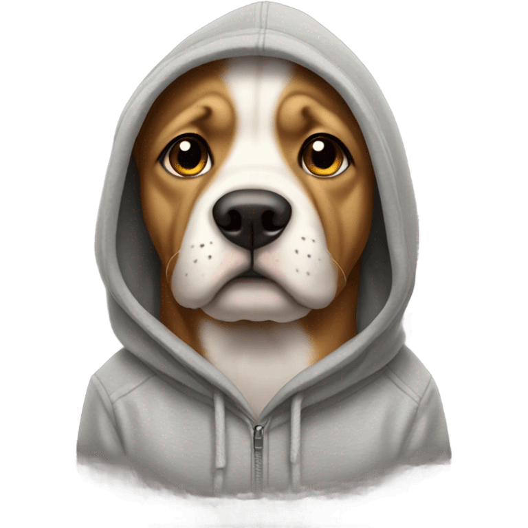 dog wearing a hoodie emoji