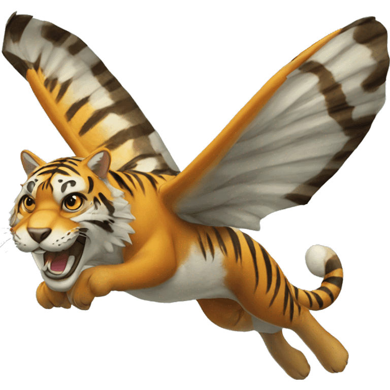 A flying tiger emoji