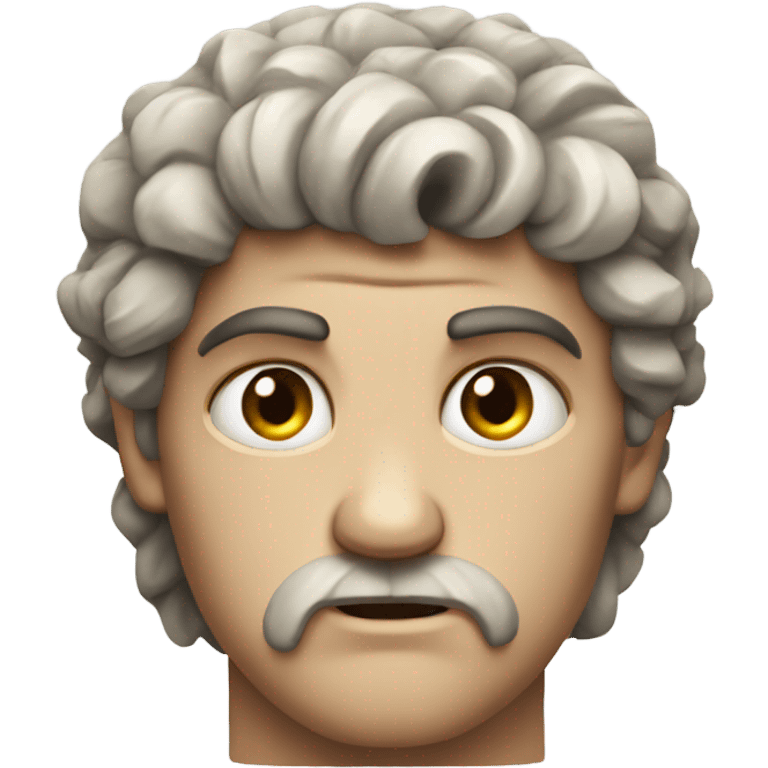 A Young angry greek God in Stone  emoji