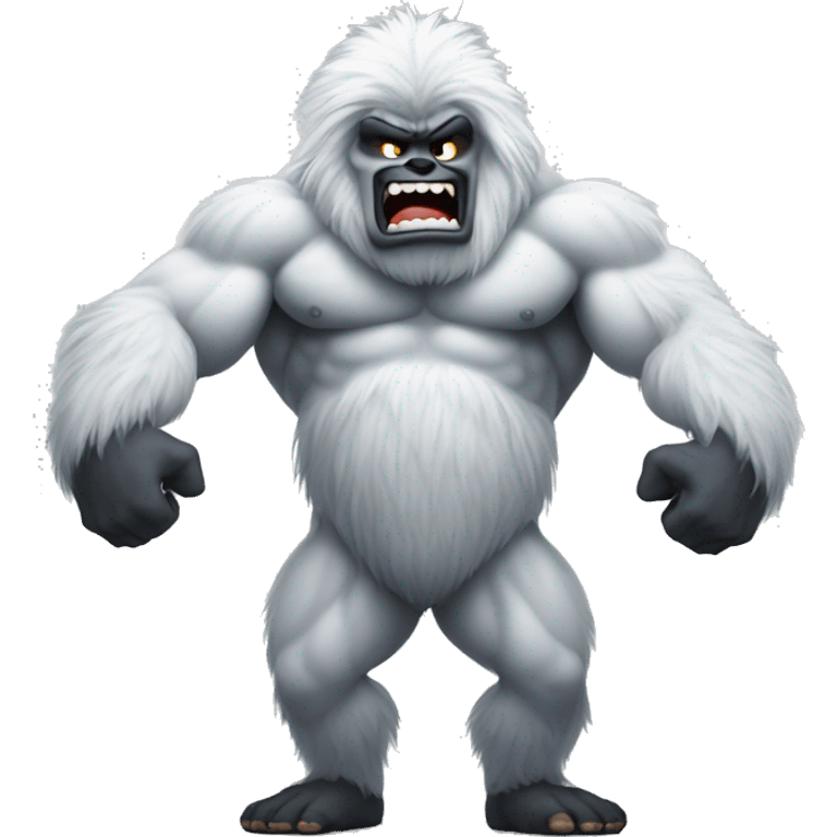 Abominable flexing emoji