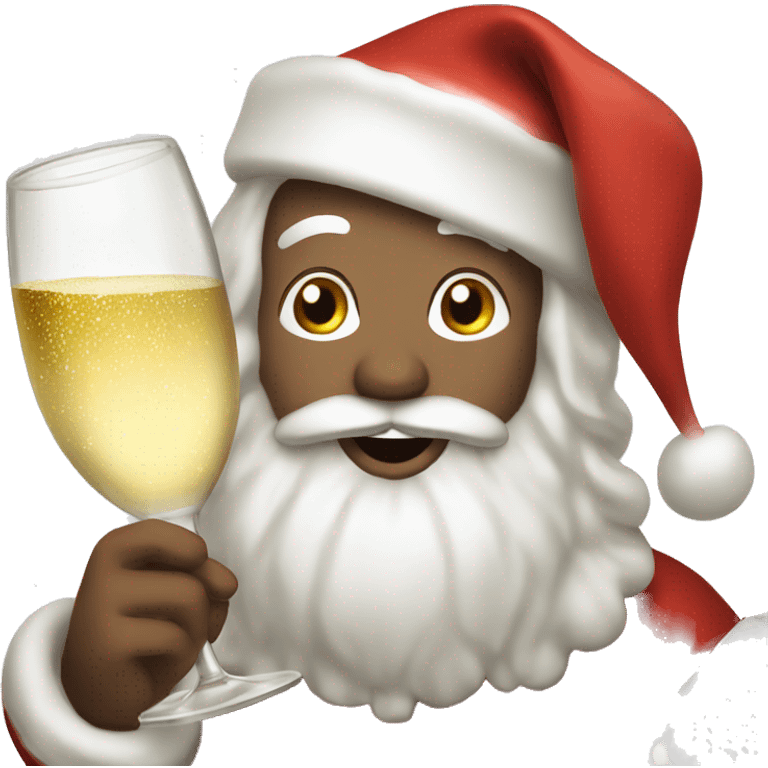 Santa whit champagne  emoji