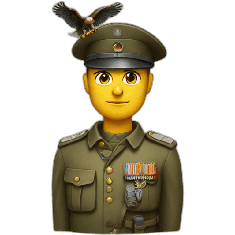 german soldier with an eagle on a hat emoji