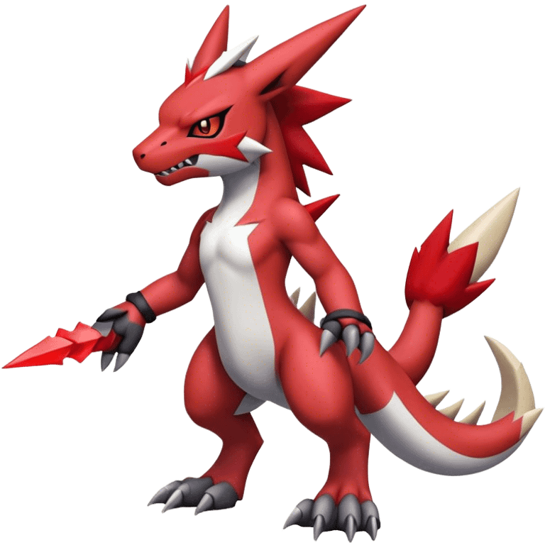 Edgy Cool Beautiful Guilmon-Zangoose-Zoroark, full body emoji