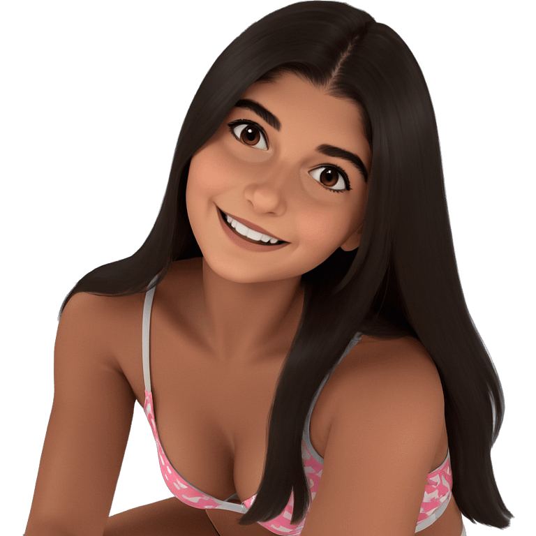 smiling girl in underwear emoji