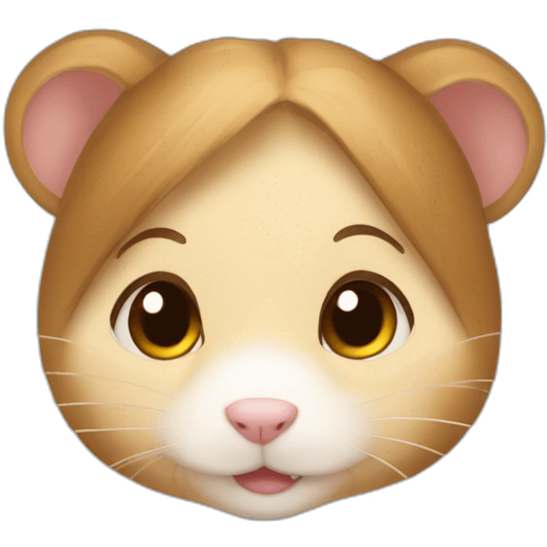 hamster girl Brown hairs emoji