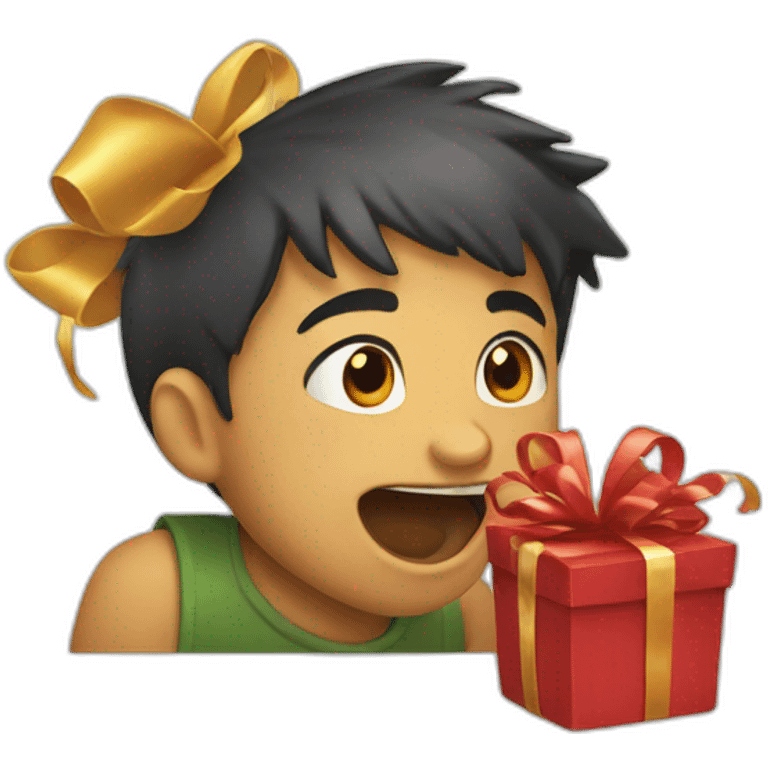 Kid bite gift emoji