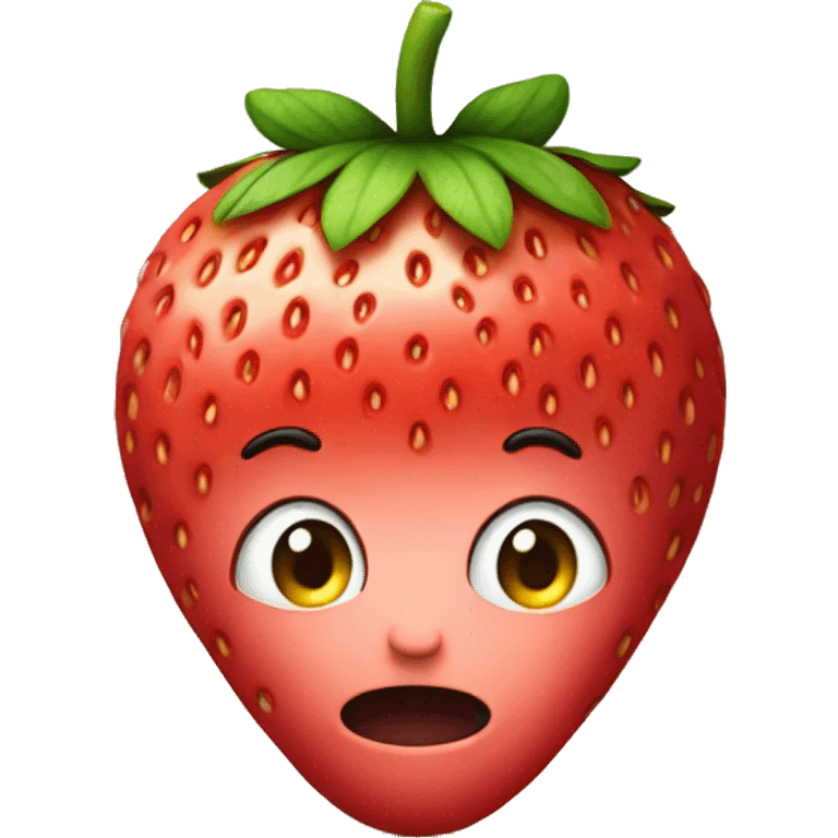 strawberry wearing a head with a bow  emoji