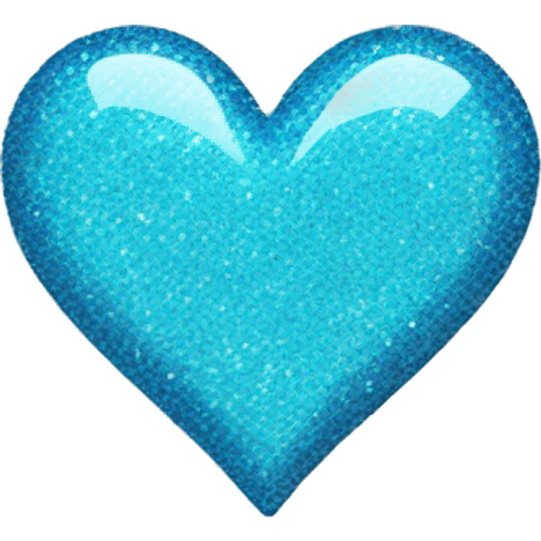 Glitter light blue heart emoji