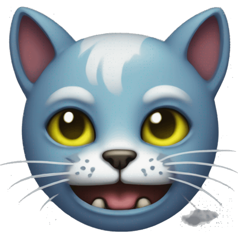 zombie cat smirking emoji