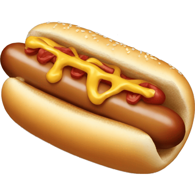 Eating a hotdog emoji