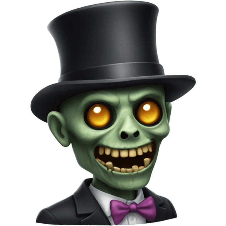 Zombie with a top hat emoji