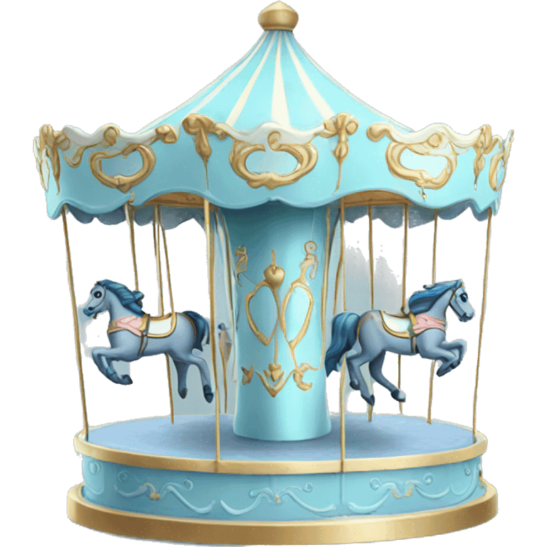 Pastel blue carousel emoji