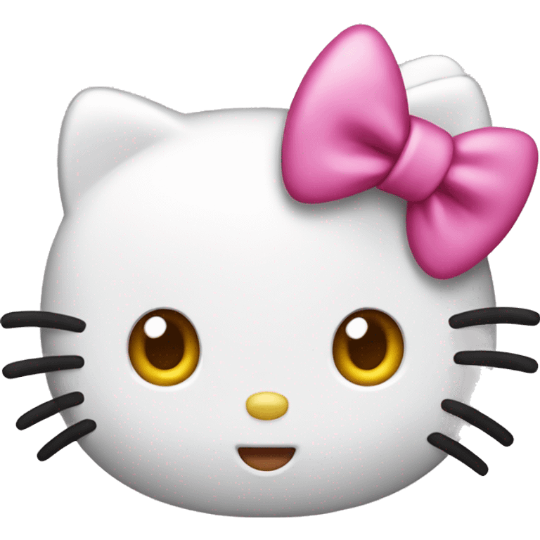 Hello kitty with a pink bow emoji