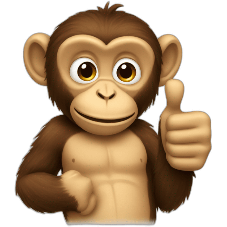 Monkey doing thumbs up emoji