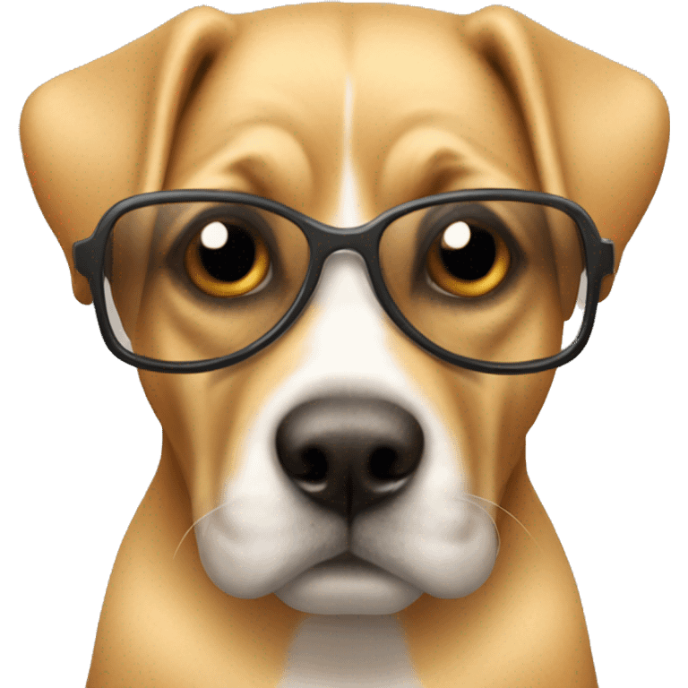 perro con gafas emoji