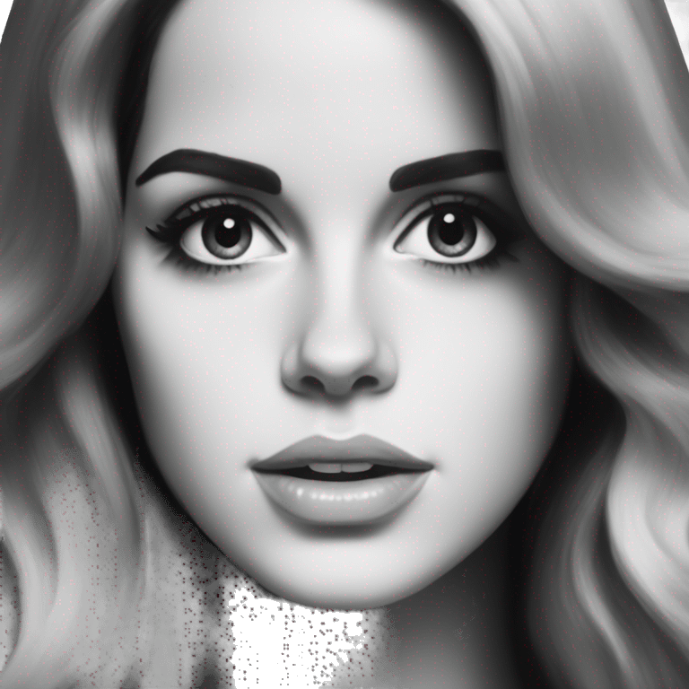 lana del rey black & white emoji