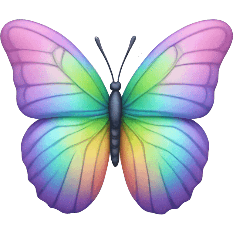 Pastel rainbow butterfly  emoji