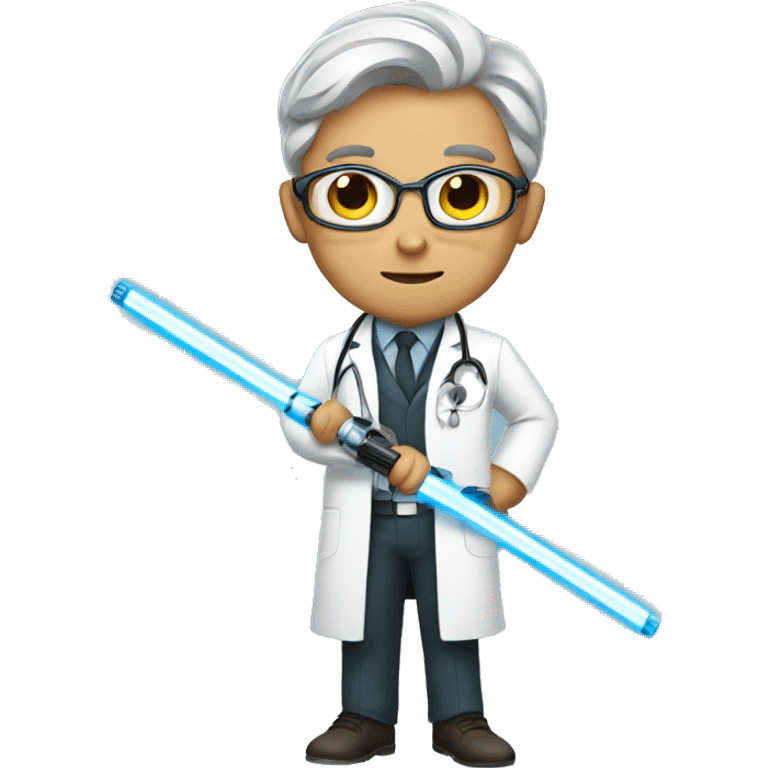 doctor with a lightsaber emoji