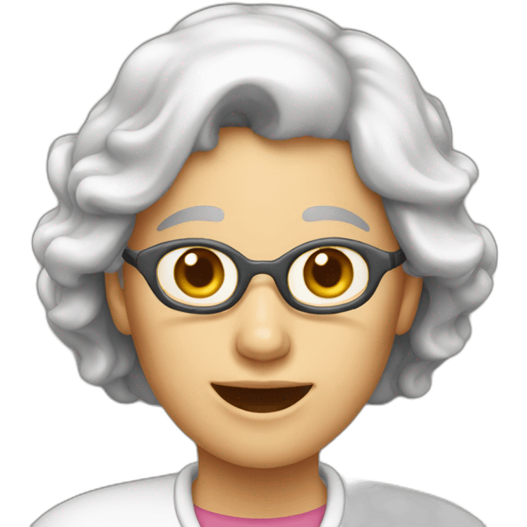 Crazy cheese lady emoji