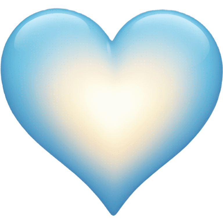 Silver blue glowing heart  emoji