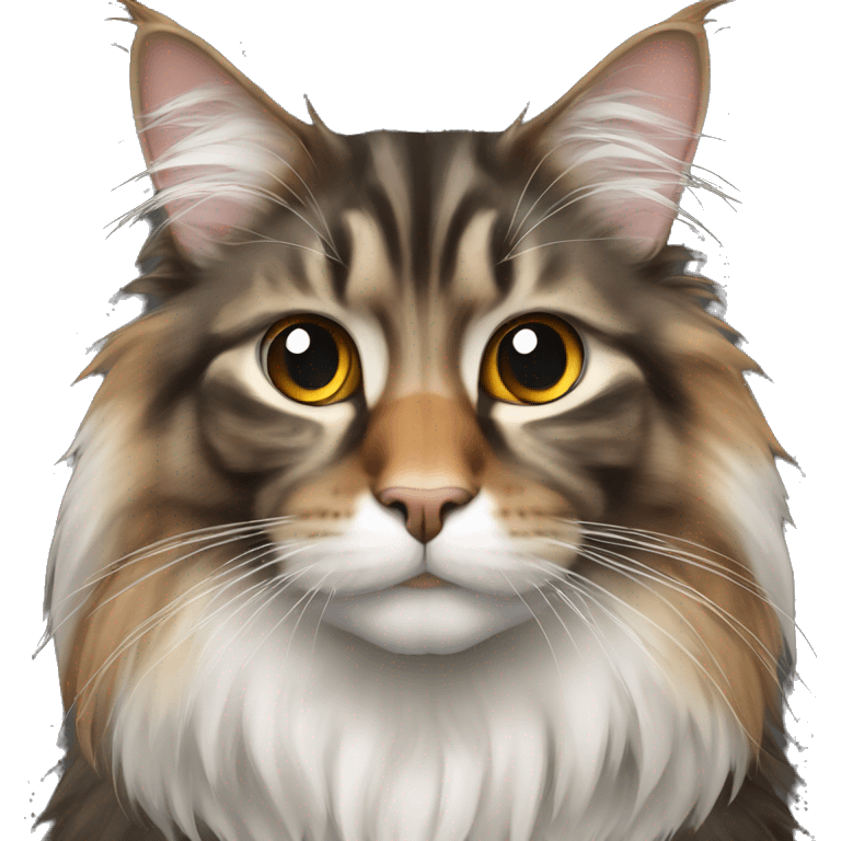 Multicolored mainecoon  emoji